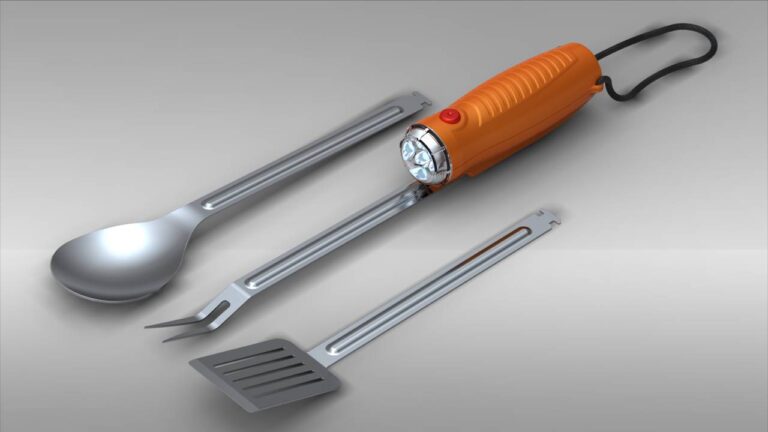 Camping Barbeque light and untensil combo - Industrial Design for Manufacture